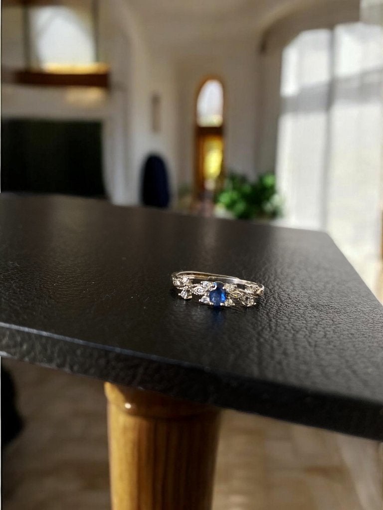 Natuurlijke saffier ring !!!maat verstelbaar!!!, 18 tot 19, Blauw, Nieuw, Ophalen of Verzenden