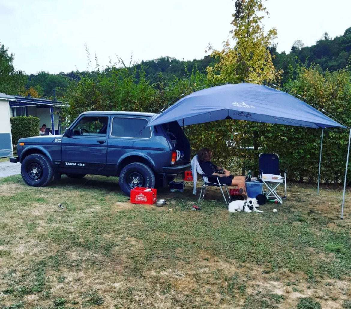 LADUTA car tent / auto luifel – zo goed als nieuw, Ophalen, Zo goed als nieuw
