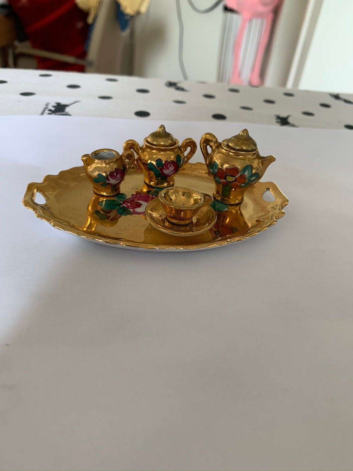 Antiek mini servies porselein, Antiek en Kunst, Ophalen of Verzenden