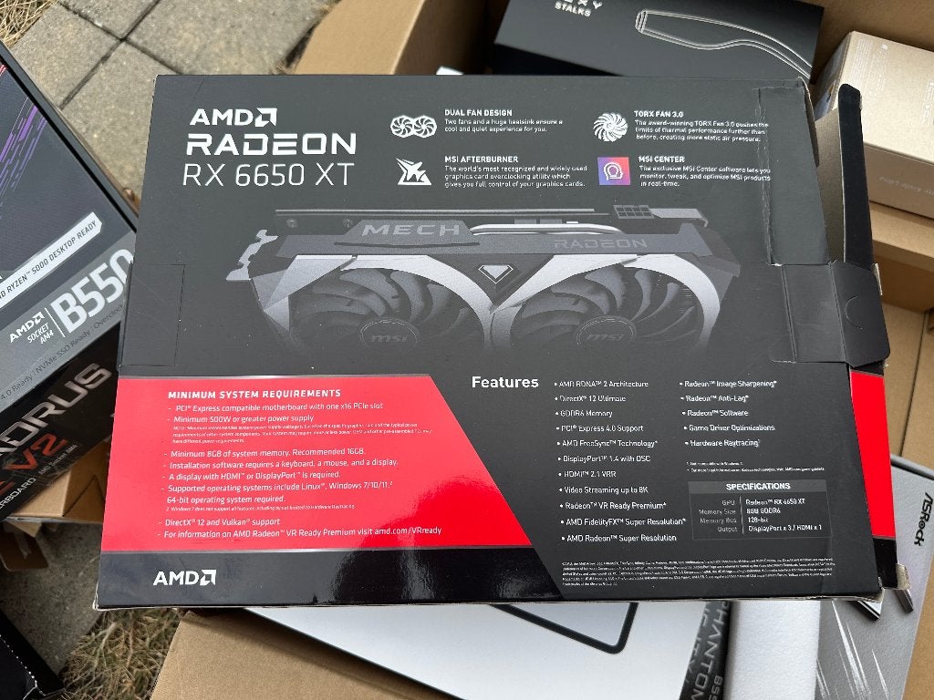 MSI Radeon RX 6650 XT MECH 2 X 8 Go, Informatique & Logiciels, Cartes vidéo, Enlèvement, Comme neuf, AMD, HDMI