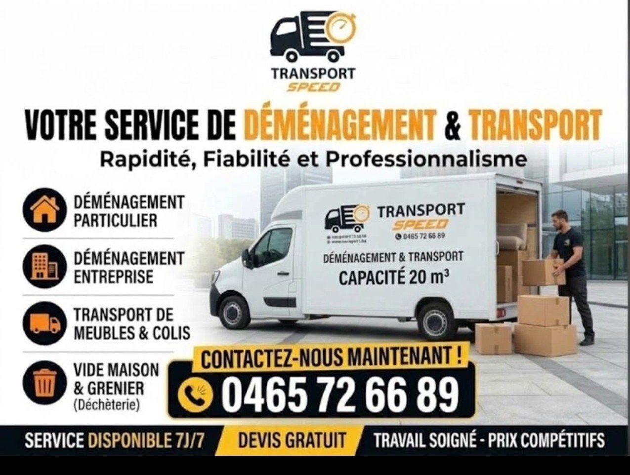Déménagement ou Transport 20M3, Enlèvement