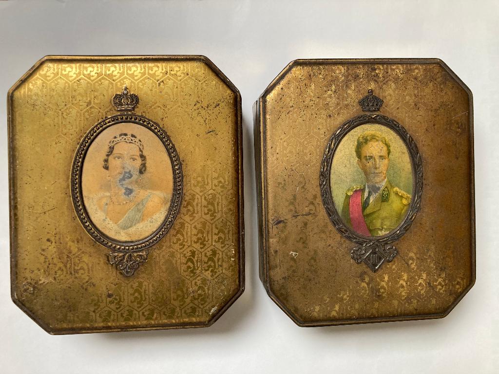 Blik  ASTRID en LEOPOLD III, Verzamelen, Ophalen of Verzenden, Gebruikt, Overige typen