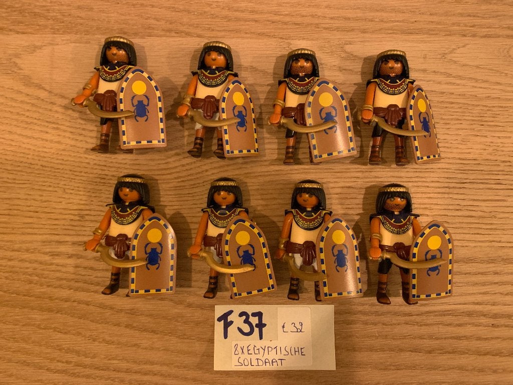 PLAYMOBIL F37: LOT 8 EGYPTISCHE SOLDATEN, Losse onderdelen, Nieuw, Figuren, Historisch