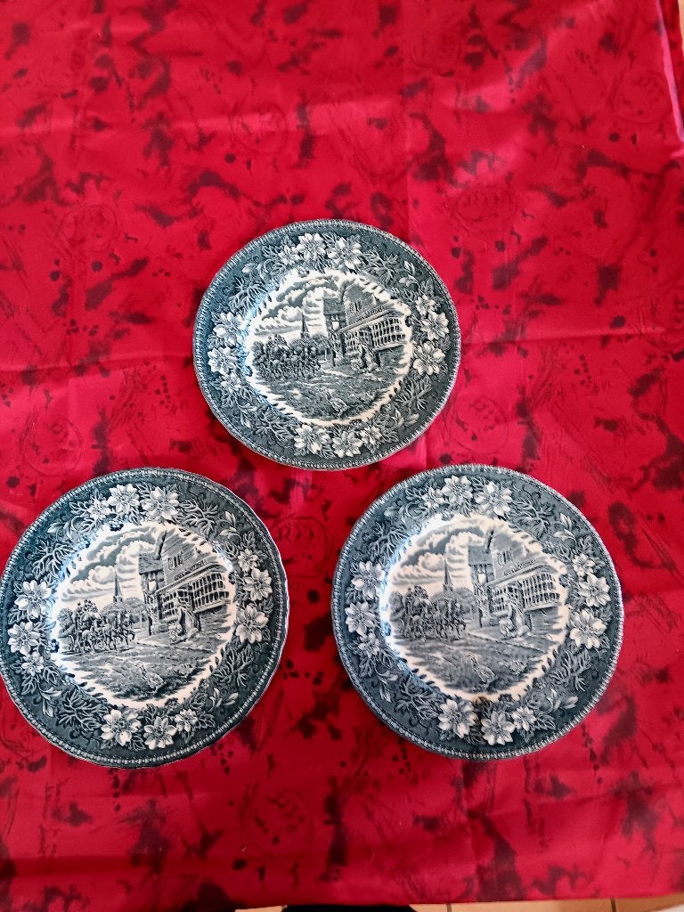 3 Assiettes Royal Tudor 1828, Antiquités & Art, Enlèvement ou Envoi