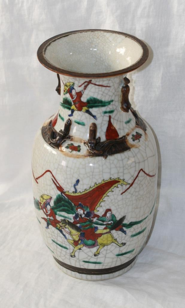 Antieke Nanking Chinese vaas 36 cm, Ophalen of Verzenden