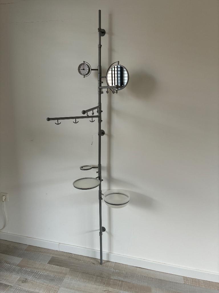 Kapstok met spiegel ikea uitschuifbaar, Huis en Inrichting, Woonaccessoires | Kapstokken, Ophalen, Gebruikt, Overige typen, Metaal