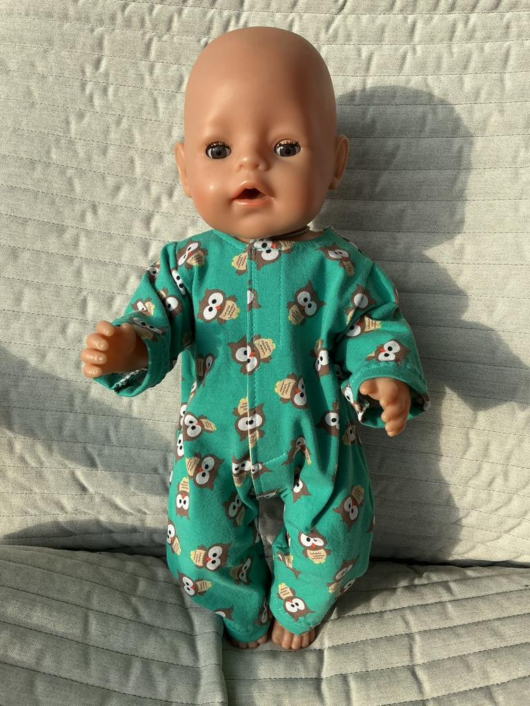 80. Babyborn: Nieuw groen speelpakje met uiltjes, Enlèvement ou Envoi, Neuf, Baby Pop