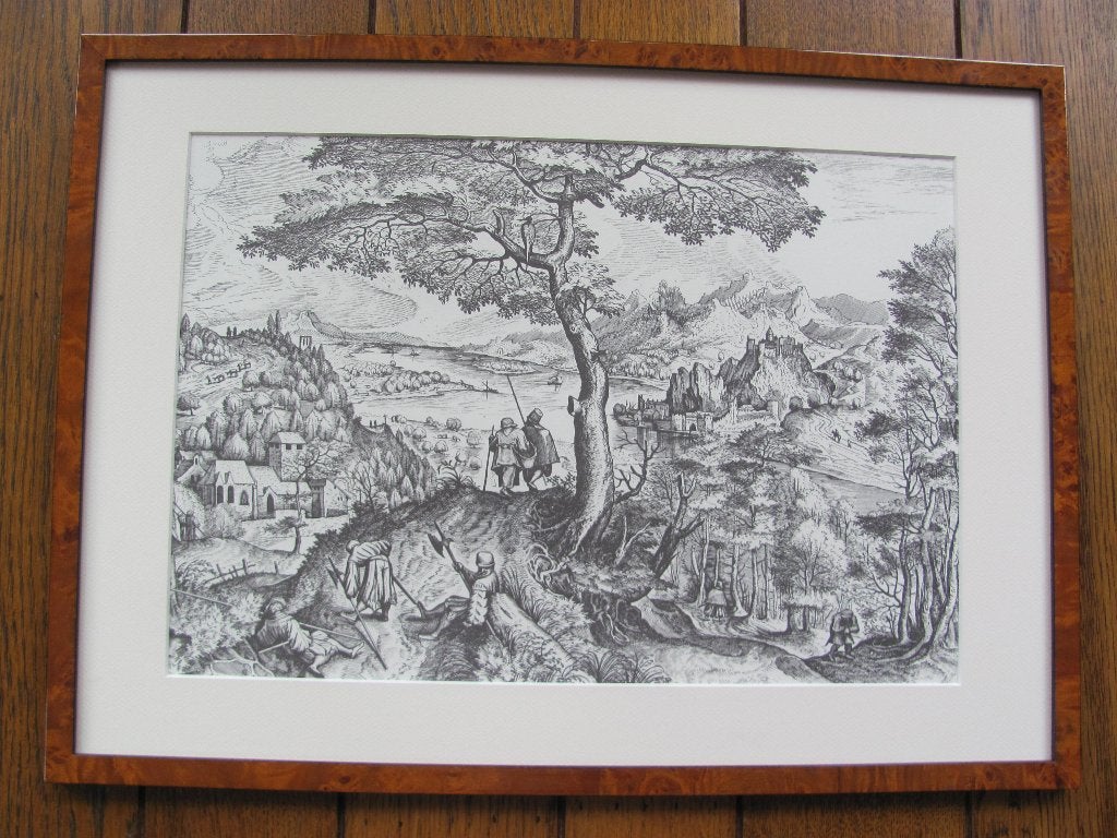 Prent van Pieter Bruegel de Oude Rustende soldaten, Ophalen, Ingelijst, 1950 - 1999, Gravure