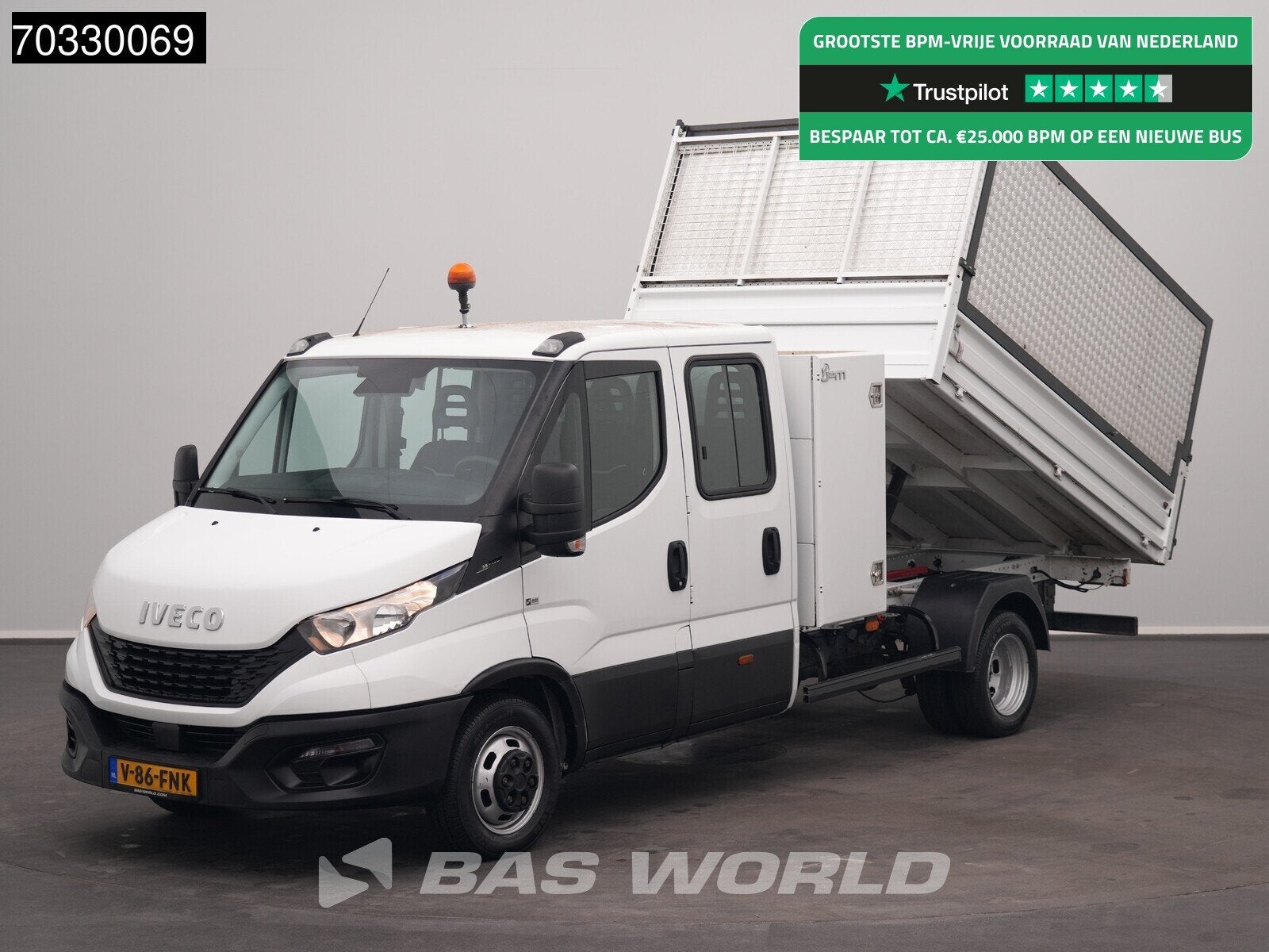 Iveco Daily 35C14 Kipper Dubbel Cabine met Kist Huif Dubbell, Autos, Camionnettes & Utilitaires, Achat, Euro 6, Entreprise, Iveco