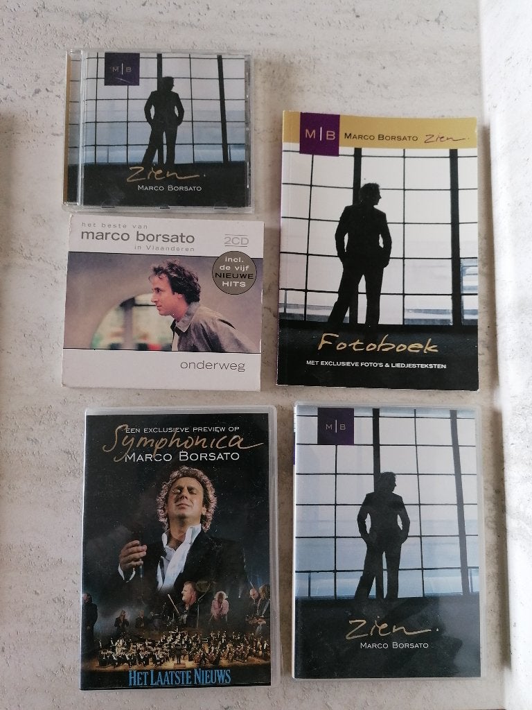 2 dvd's + 2 CD's + liedjestekstboeken Marco Borsato, Ophalen, Nieuw in verpakking