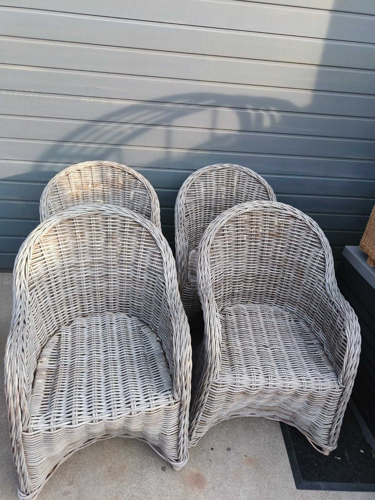 4 rotan tuinstoelen, Ophalen, Rotan