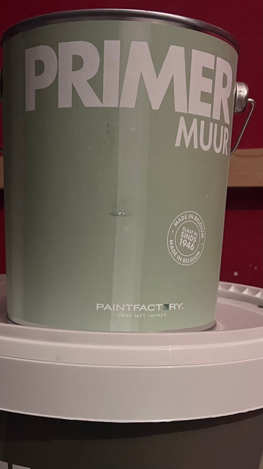 Muurprimer 2,5L warm greige/taupe, Moins de 5 litres, Beige, Comme neuf, Enlèvement