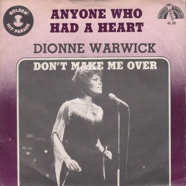 7" Dionne Warwick –Anyone Who Had A Heart/Don't Make Me Over, CD & DVD, Vinyles Singles, 7 inch, Utilisé, Pop, Réédition
