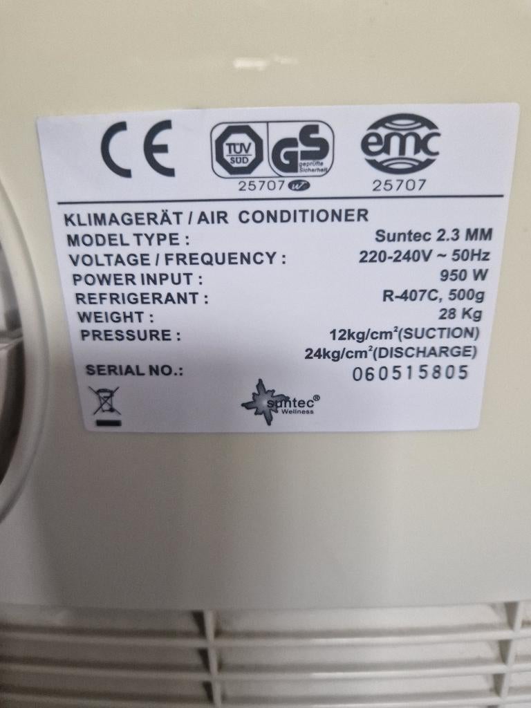 Mobiele airco suntec, Enlèvement, Utilisé, Climatiseur mobile