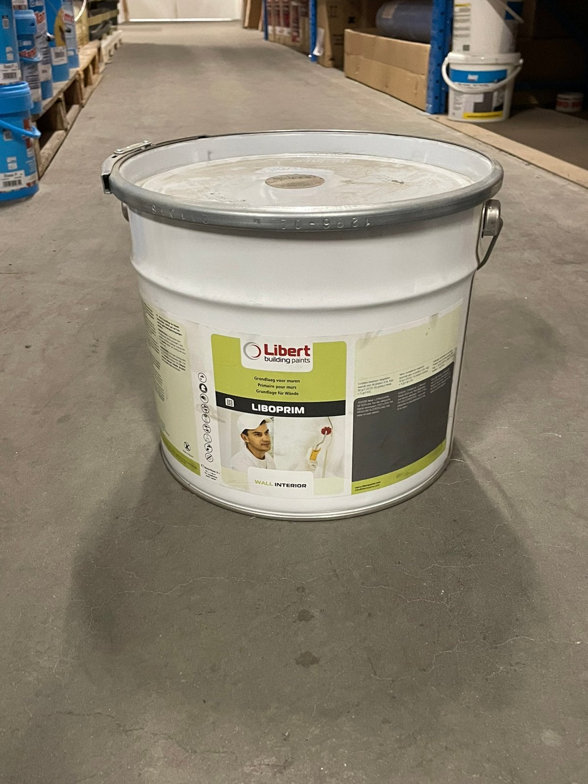 Liboprim; grondlaag voor muren, Doe-het-zelf en Bouw, Verf, Beits en Lak, 5 tot 10 liter, Ophalen, Nieuw, Wit