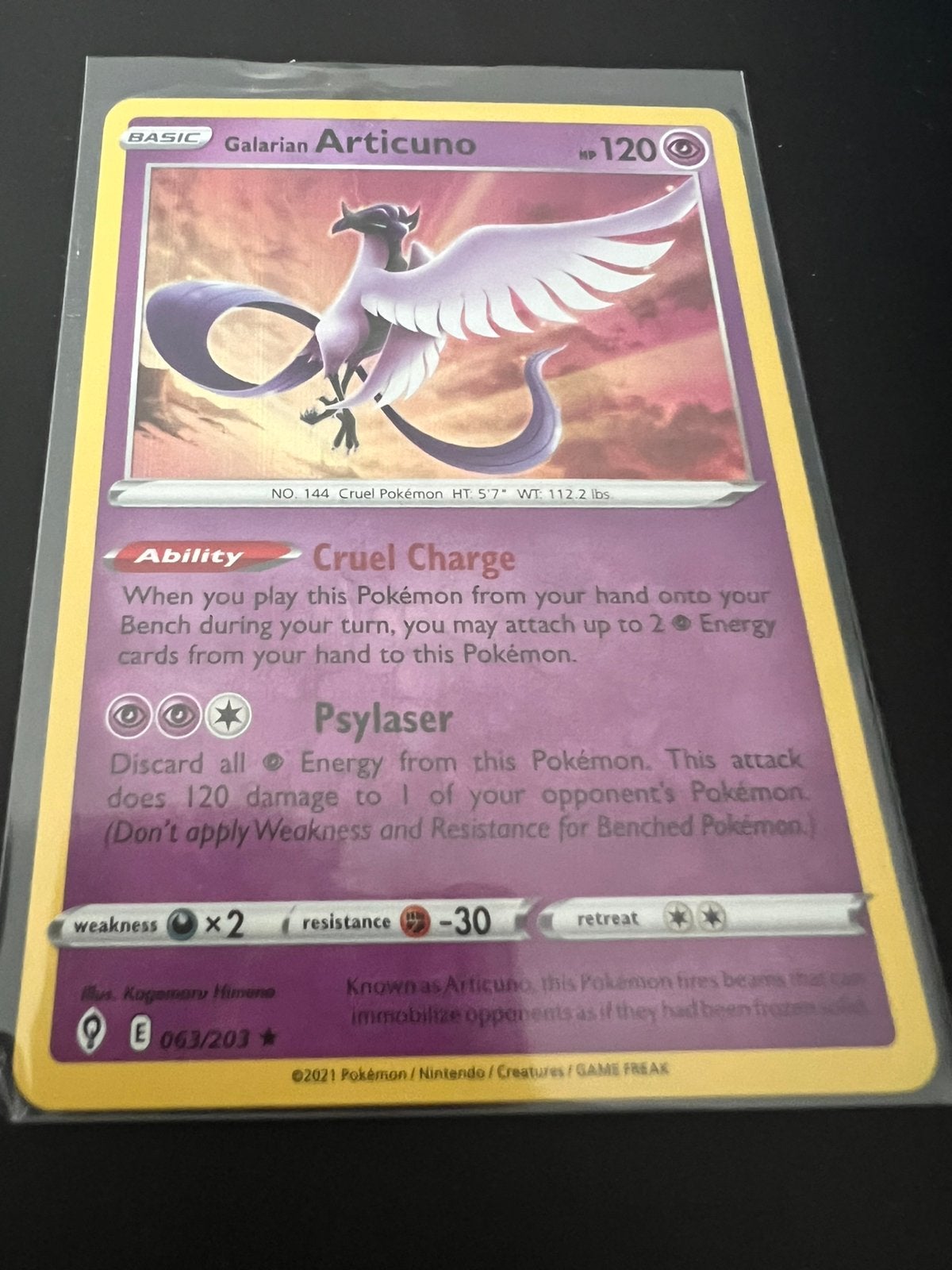 Galarian articuno 063/203, Ophalen of Verzenden