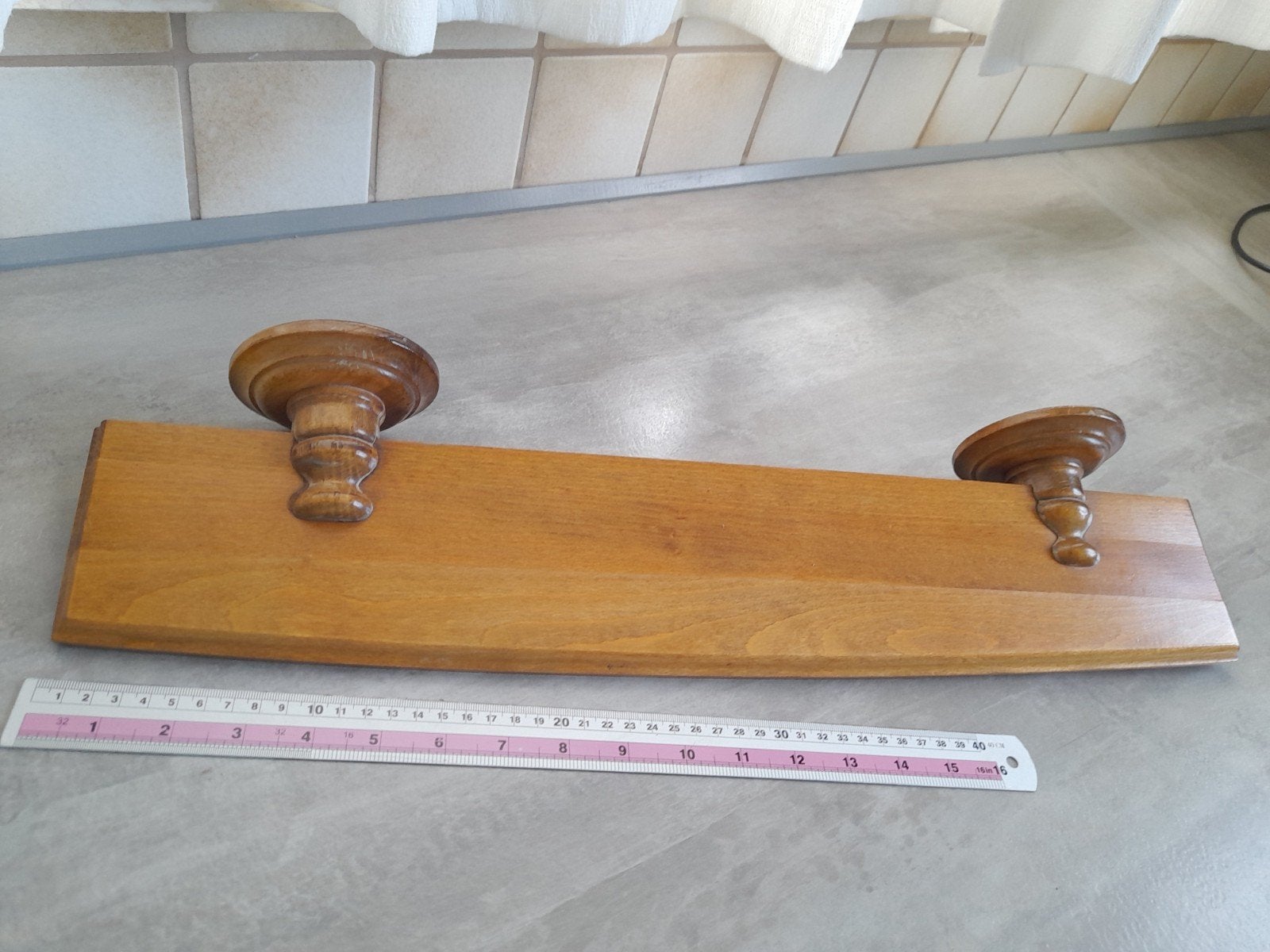 houten schabje en houten wc rol houder, Ophalen, Gebruikt
