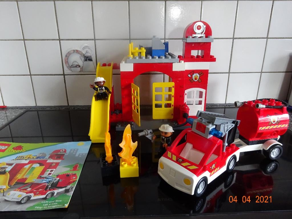 LEGO Duplo Brandweerkazerne - 6168 met sirene!!!, Ophalen of Verzenden, Duplo