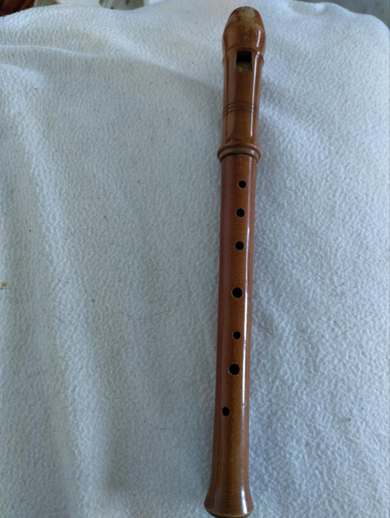 Bruine houten blokfluit, Muziek en Instrumenten, Blaasinstrumenten | Blokfluiten, Ophalen of Verzenden