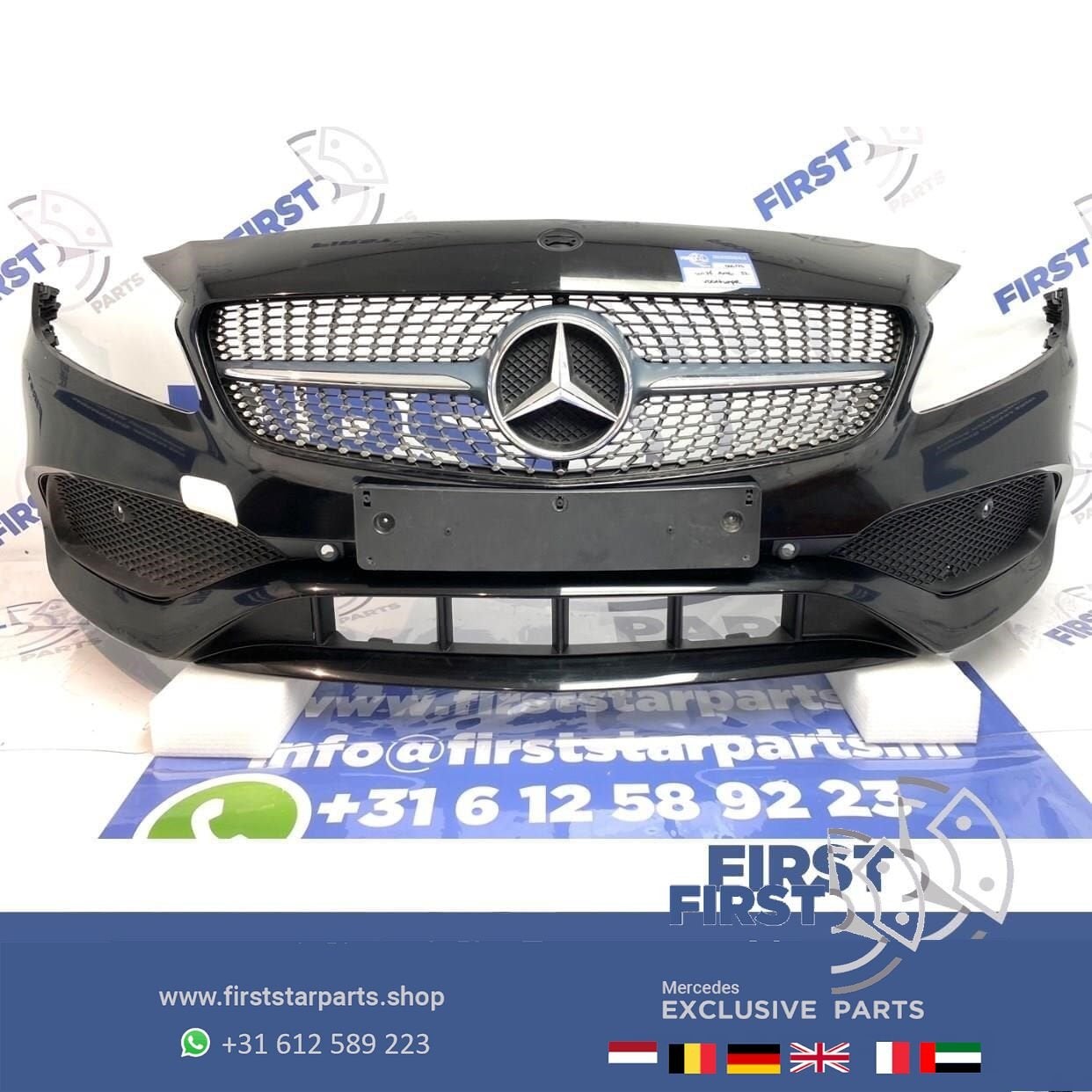 W176 FACELIFT AMG Voorbumper zwart Mercedes A Klasse 2018 co, Utilisé, -, Avant, -
