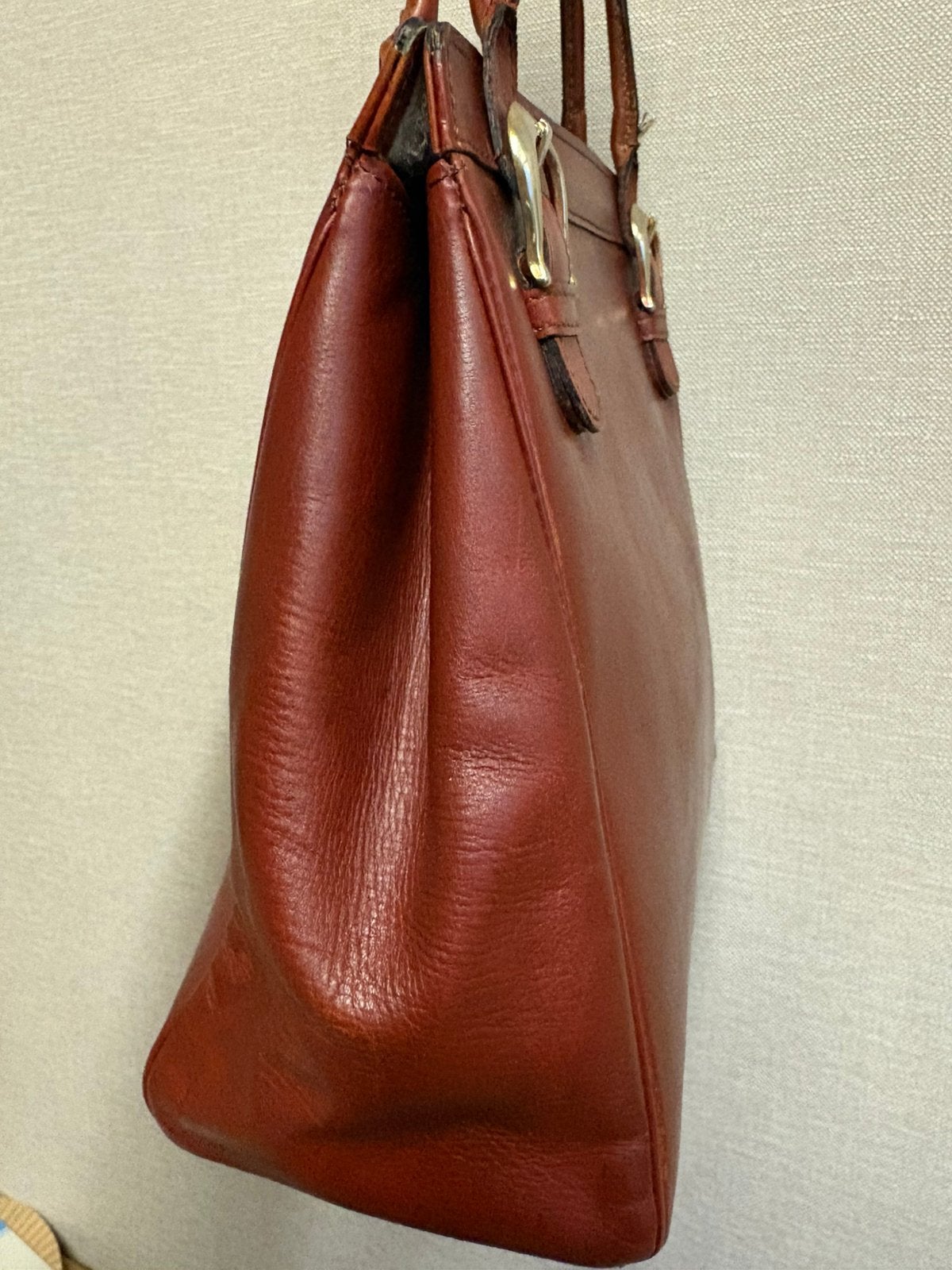 DELVAUX vintage zeldzame tophandle tas, Handtassen en Accessoires, Ophalen of Verzenden, Zo goed als nieuw, Bruin, Handtas