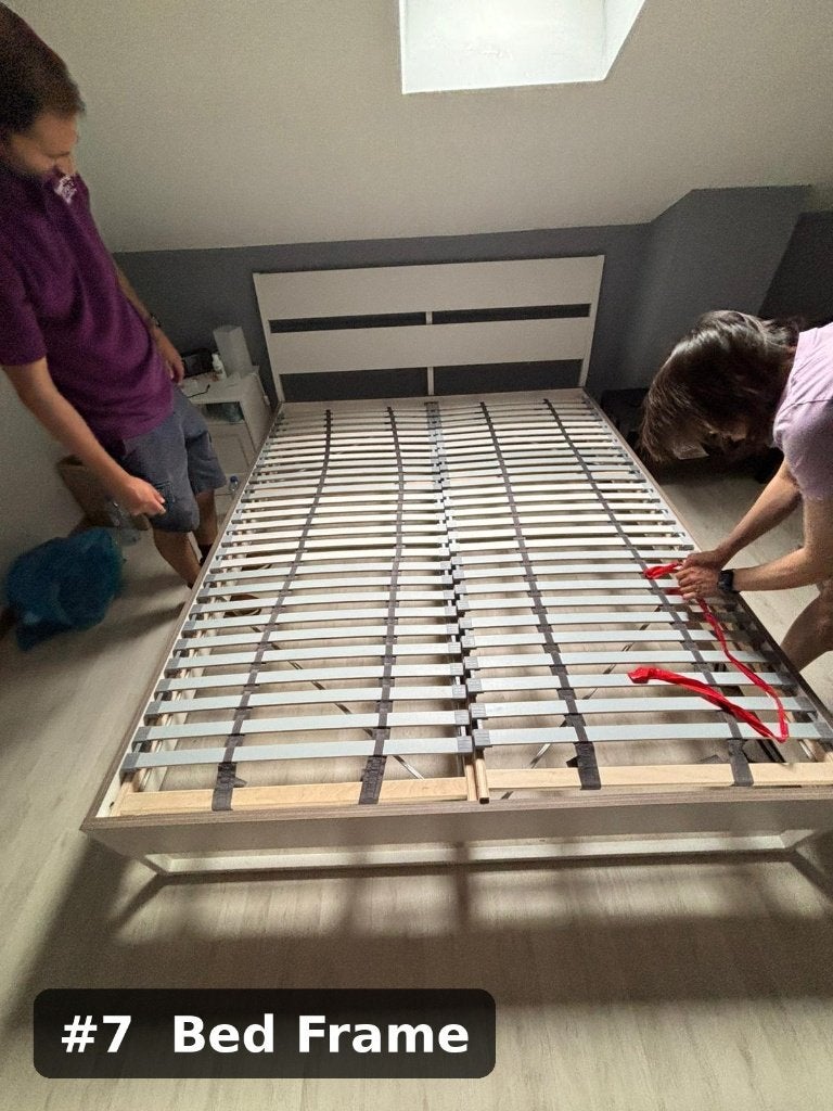 Bed frame 160 x 200 IKEA, Queen size, Comme neuf, Enlèvement, Blanc