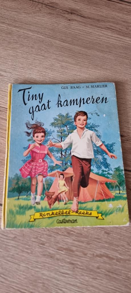 Vintage kinderboek Tiny gaat kamperen, Ophalen of Verzenden, Gelezen