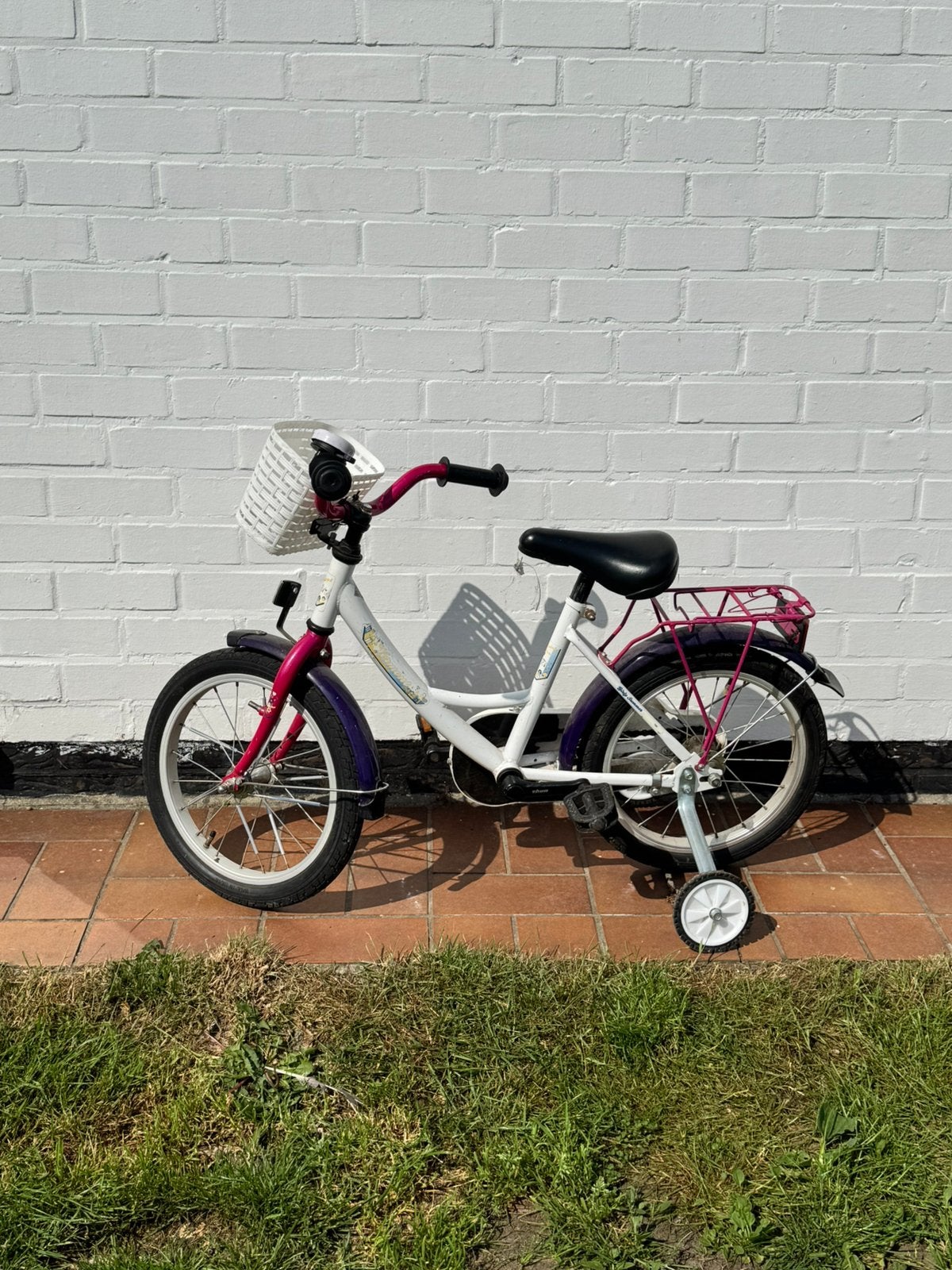 Kinderfiets meisje 16inch, Fietsen en Brommers, Ophalen, Terugtraprem, Zijwieltjes, 16 tot 20 inch