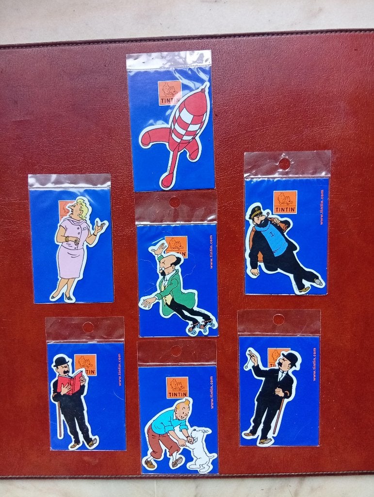 7 magnets Tintin, Envoi, Tintin, Neuf, Image, Affiche ou Autocollant