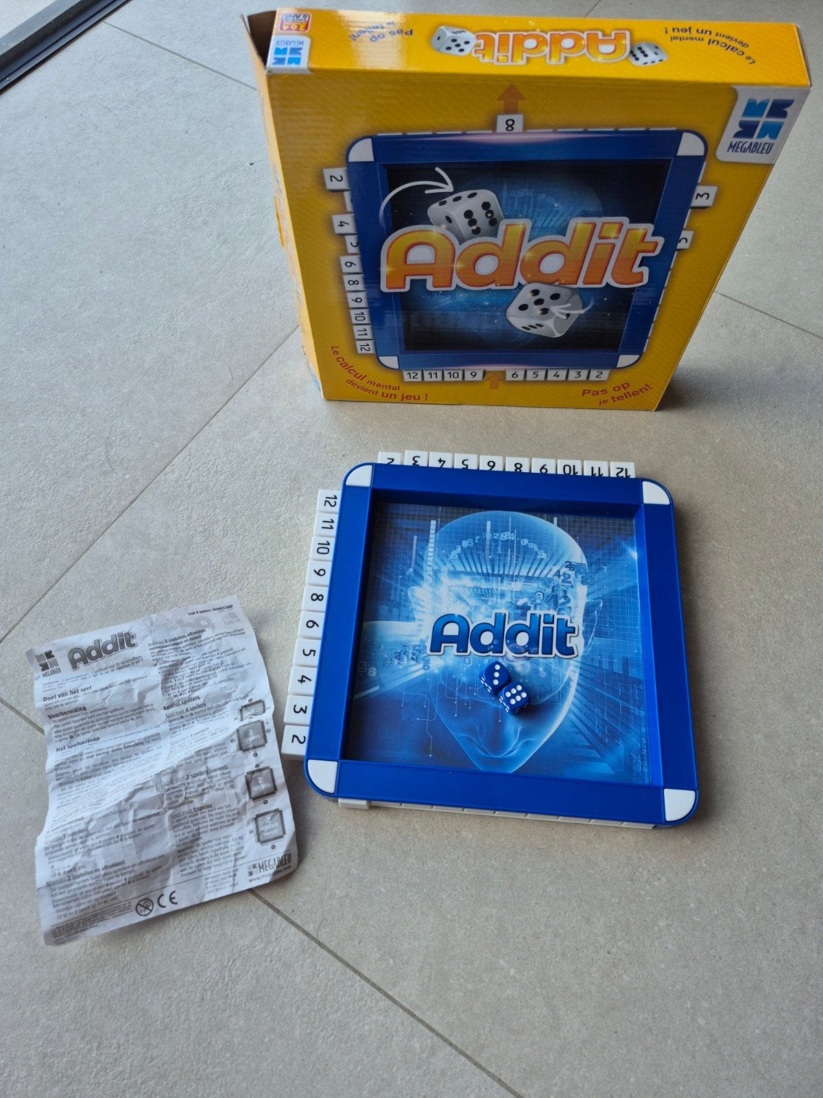 Spel Addit, Hobby en Vrije tijd, Een of twee spelers, Ophalen of Verzenden, Zo goed als nieuw, Megableu