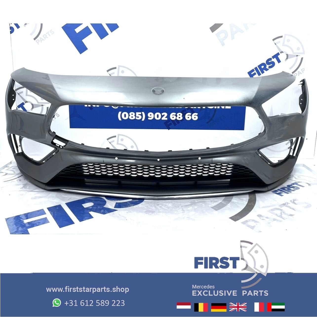 W118 BUMPER CLA AMG VOORBUMPER C118 ZWART WIT GRIJS BLAUW RO, Gebruikt, -, Voor, Ophalen of Verzenden