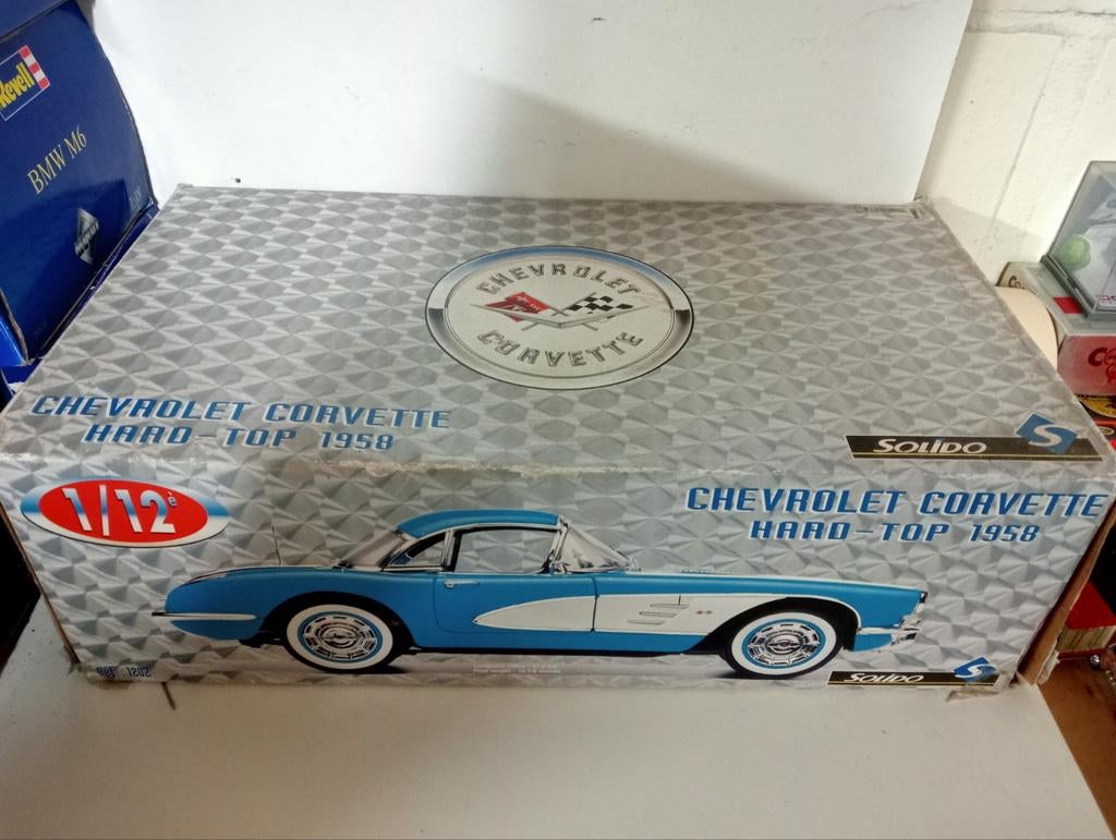 chevrolet corvette hard top 1958, Enlèvement ou Envoi, Neuf, 1:9 à 1:12, Voiture