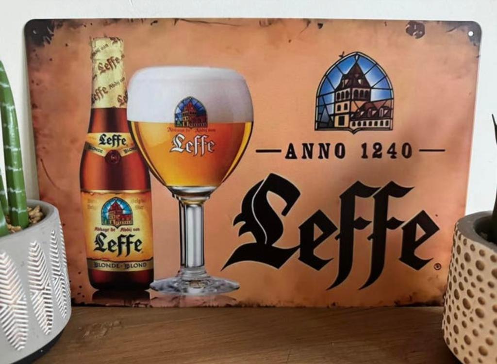 Panneau d'affichage en métal Leffe, Collections, Marques & Objets publicitaires, Neuf, Panneau publicitaire, Enlèvement ou Envoi
