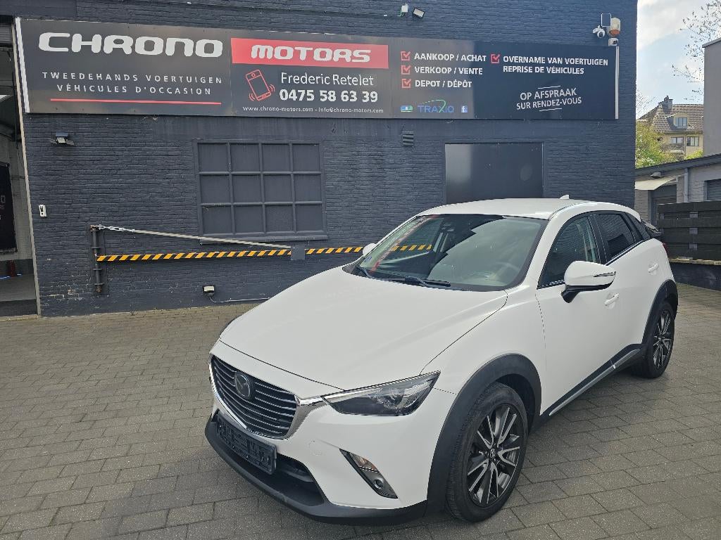 Mazda CX-3 2.0i Gps Leder Bose B-Auto Euro 6 Garantie!, Auto's, Mazda, 1998 cc, 4 cilinders, Wit, Leder
