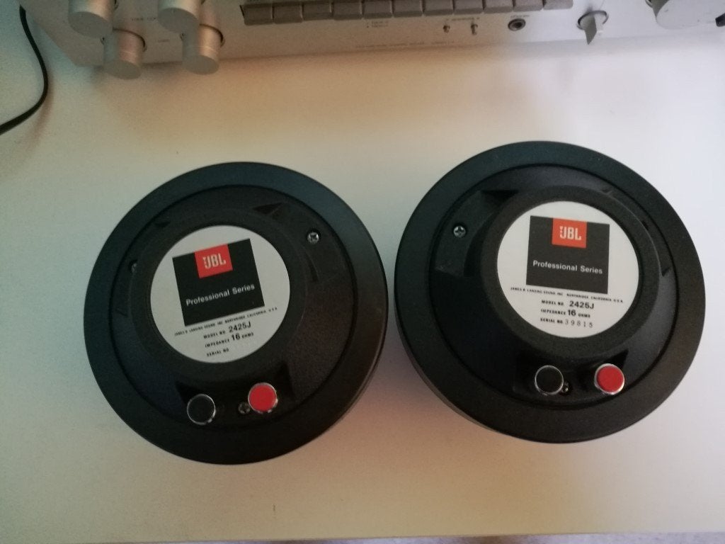 HP de compression JBL 2425J (16 ohms) — Ensemble de 2, Enlèvement ou Envoi, Utilisé, 60 à 120 watts, JBL