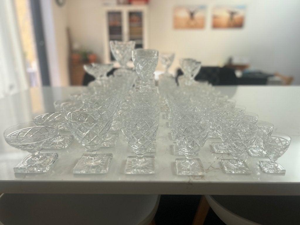 Kristallen service, Enlèvement, Utilisé, Cristal, Verre ou Verres