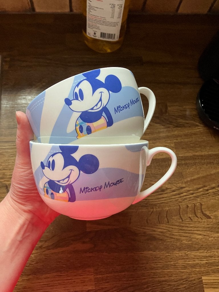Set van 2 Mickey Mouse (Disney) soepkommen Marsberg studios, Ophalen of Verzenden, Mickey Mouse, Servies