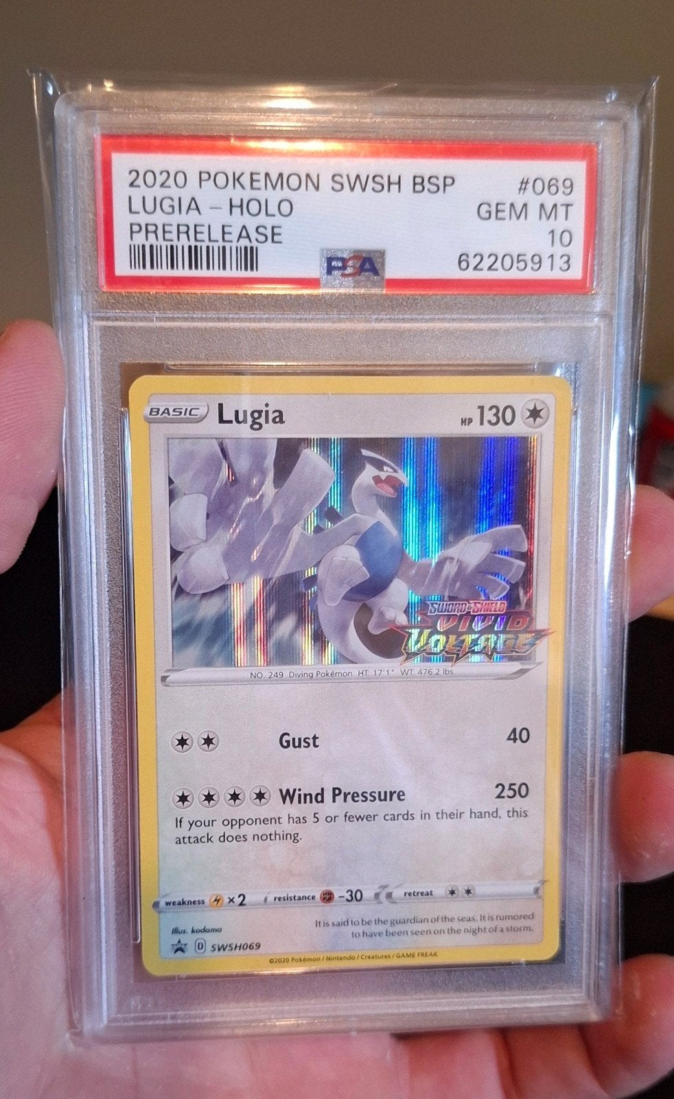 PSA10 Prerelease Lugia Swsh promo #69, Hobby en Vrije tijd, Ophalen of Verzenden, Nieuw, Losse kaart, Foil
