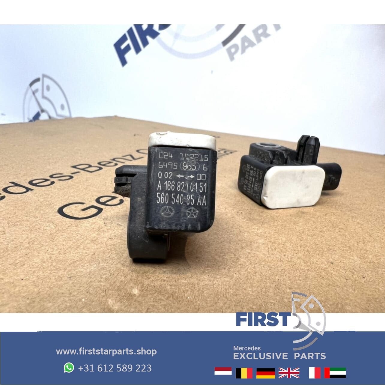 A1668210151 AIRBAG CRASH SENSOREN SET Mercedes W176 A W246 B, Utilisé, -, -, Enlèvement ou Envoi