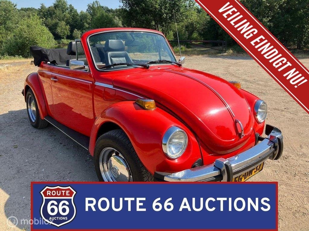 Volkswagen Beetle Cabriolet | 1978 | Route 66 Auctions, Auto's, Volkswagen, Zwart, Bedrijf, Handgeschakeld