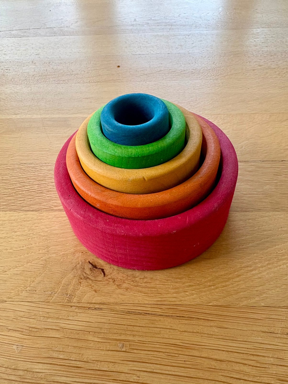 Houten Stapelpotjes Grimms, Kinderen en Baby's, Ophalen, Gebruikt