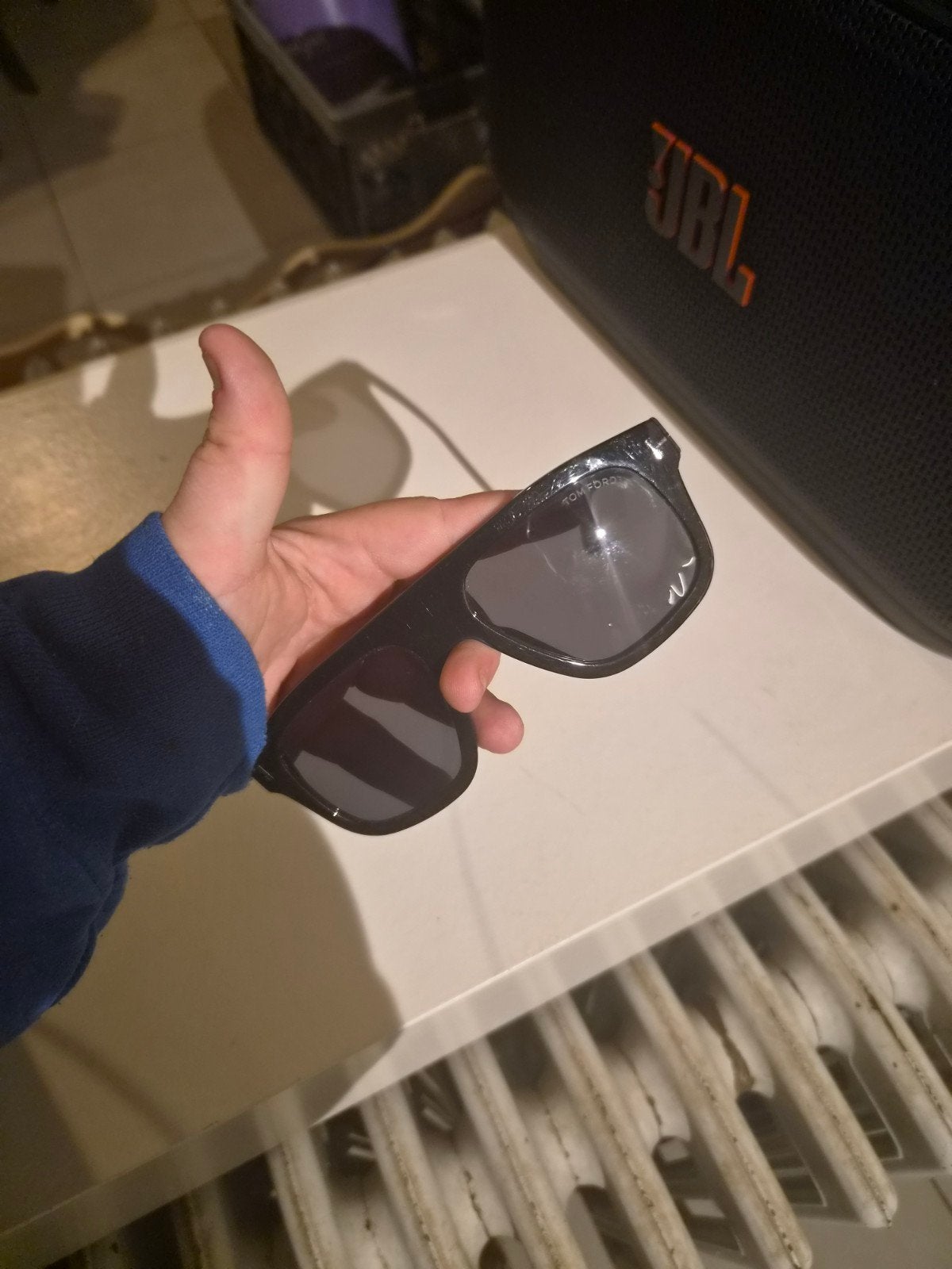 tom ford zonnebril, Ophalen, Zo goed als nieuw, Zwart, Zonnebril