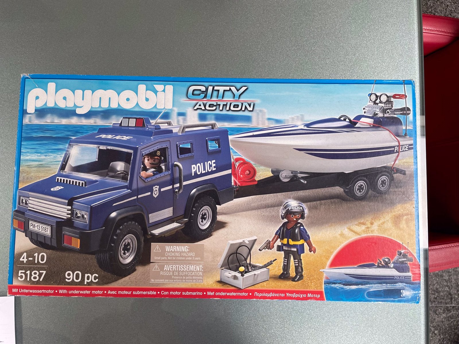 Playmobil politiejeep met boot, Ophalen, Gebruikt, Overige typen, City action