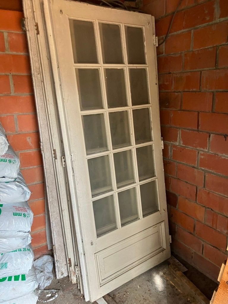 deuren massief eik, Ophalen, Gebruikt, 80 tot 100 cm, 215 cm of meer