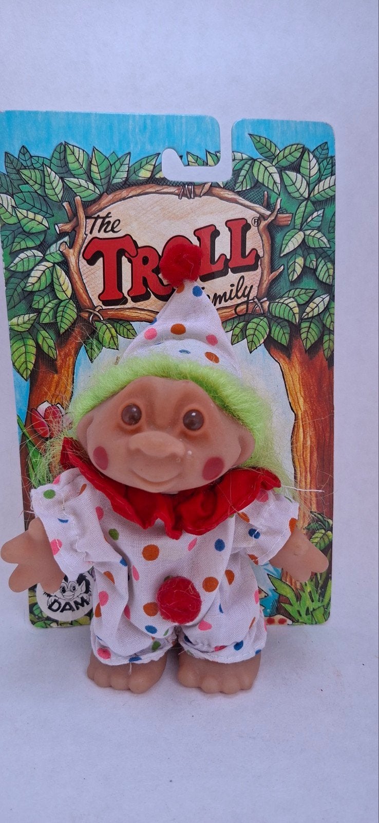 Vintage Thomas Dam Troll Clown (1986), Kinderen en Baby's, Speelgoed | Poppen, Zo goed als nieuw, Overige typen, Ophalen of Verzenden