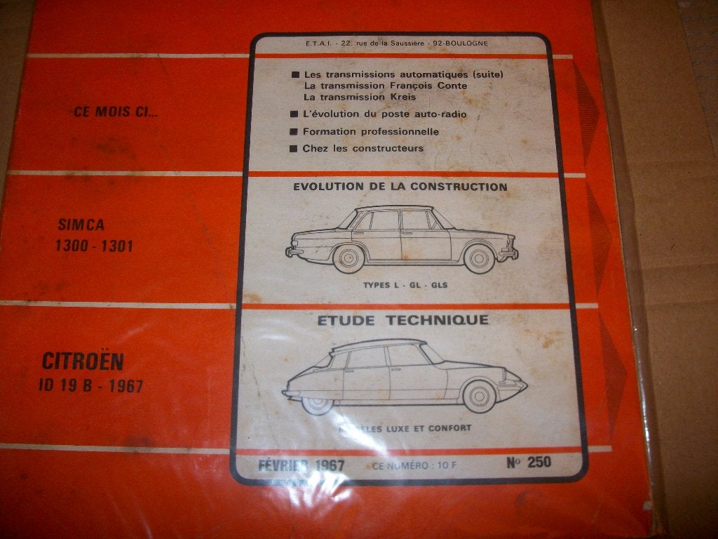 revue technique citroen ID19B de 1966-1970, Ophalen of Verzenden