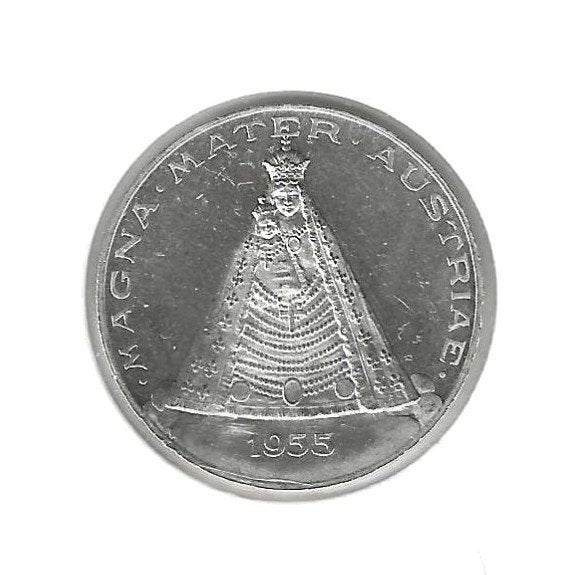 Oostenrijk (medaille), Basilika Mariazell 1955., Ophalen of Verzenden, Zilver