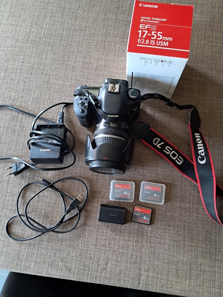 Canon eos 7D + 17-55 EF-S 2.8, Audio, Tv en Foto, Fotocamera's Digitaal, Ophalen, Ingebouwde flitser, Gebruikt, Spiegelreflex