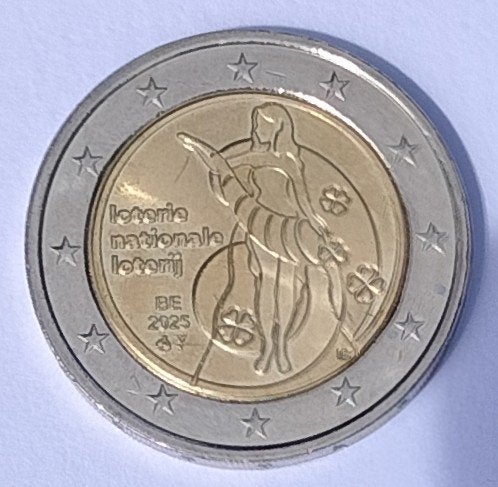 2-euro. Belgische herdenkingsmunt uit 2025. Godin Fortuna., Ophalen of Verzenden, België, 2 euro, Losse munt