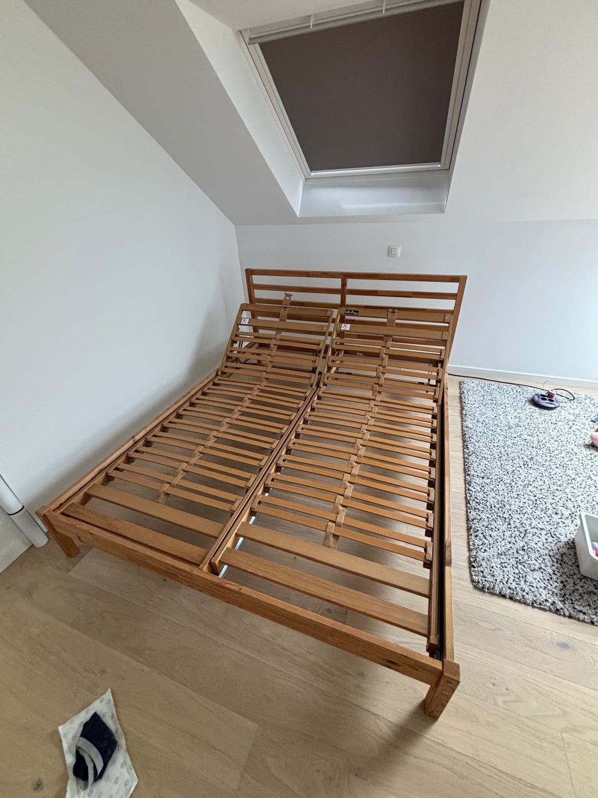 Lit IKEA 160 cm et sommiers Lattoflex, Enlèvement, Utilisé, 160 cm, 200 cm